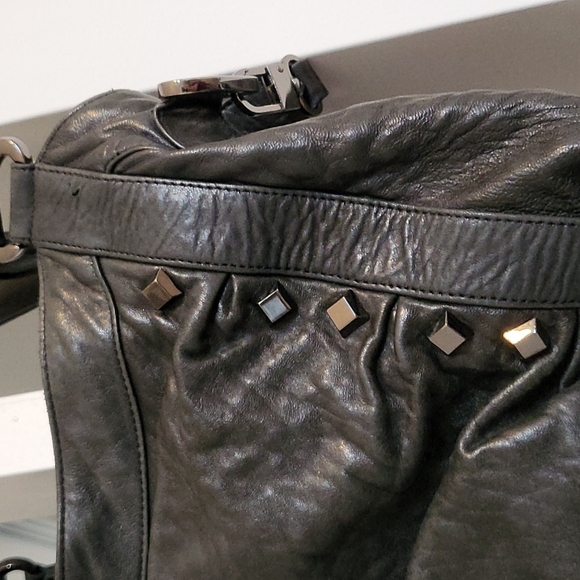 TREESJE designer studded black hobo - Picture 2 of 3